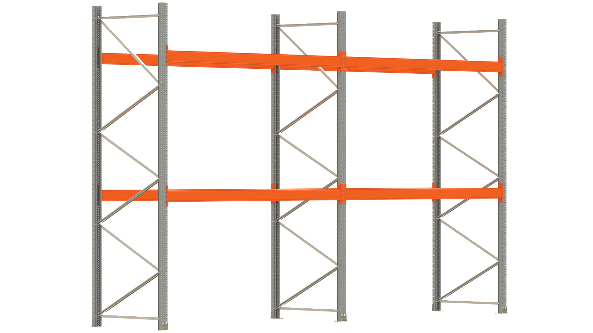 Palettenregal ARTUS - Breite 565,5 cm - Höhe 350 cm - Tiefe 110 cm - max. Fachlast 3000 kg - 18 Palettenplätze