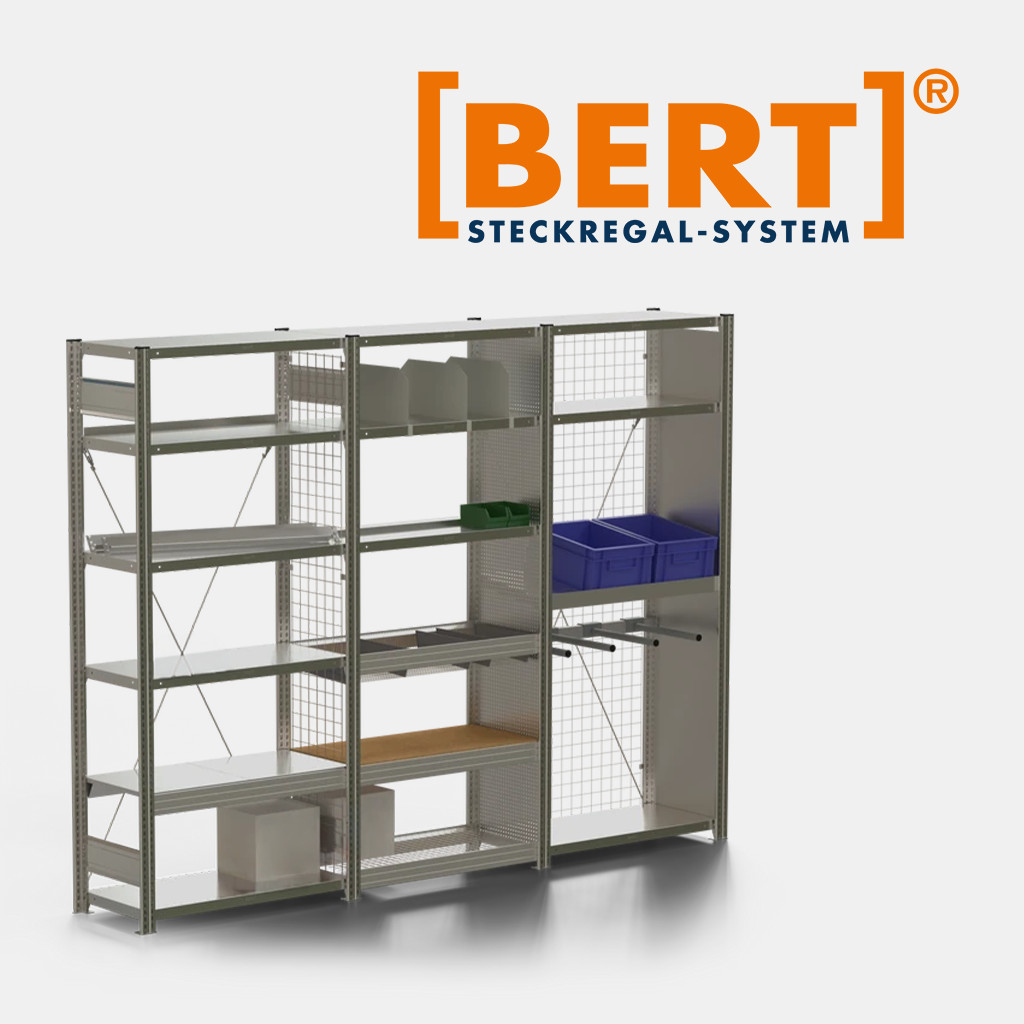 Fachbodenregale BERT und RUDI