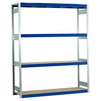 Weitspannregal EMIL - Breite: 257 cm - Tiefe: 40 cm - Höhe: 300 cm - 4 Böden - Grundfeld