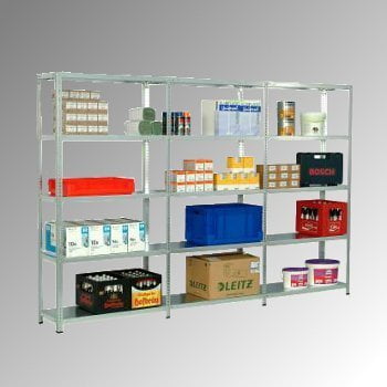 Fachbodenregal - Grundregal - 250 kg - 3.000 x 1.005 x 400 mm (HxBxT) - Schraubregal RUDI