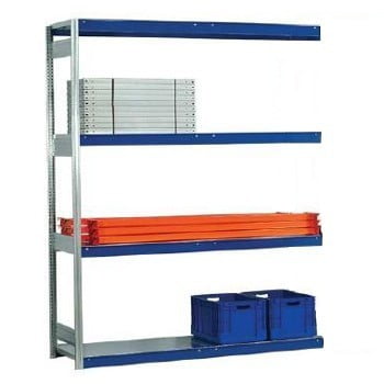Weitspannregal EMIL - Breite: 257 cm - Tiefe: 60 cm - Höhe: 300 cm - 4 Böden - Anbaufeld