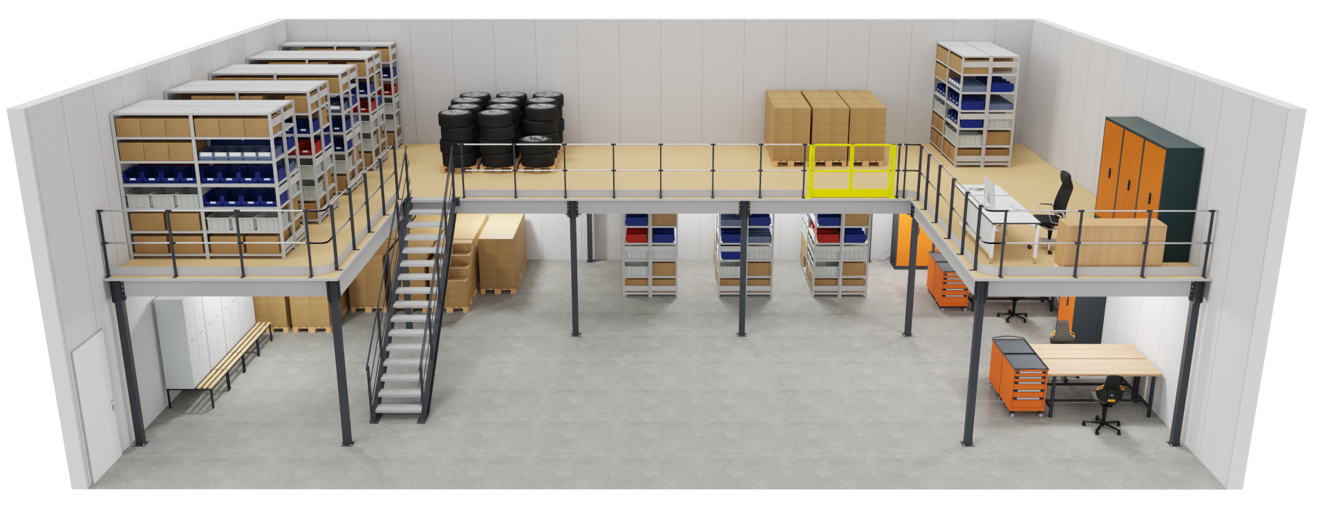 U-Bühne mit Arbeitsplatz